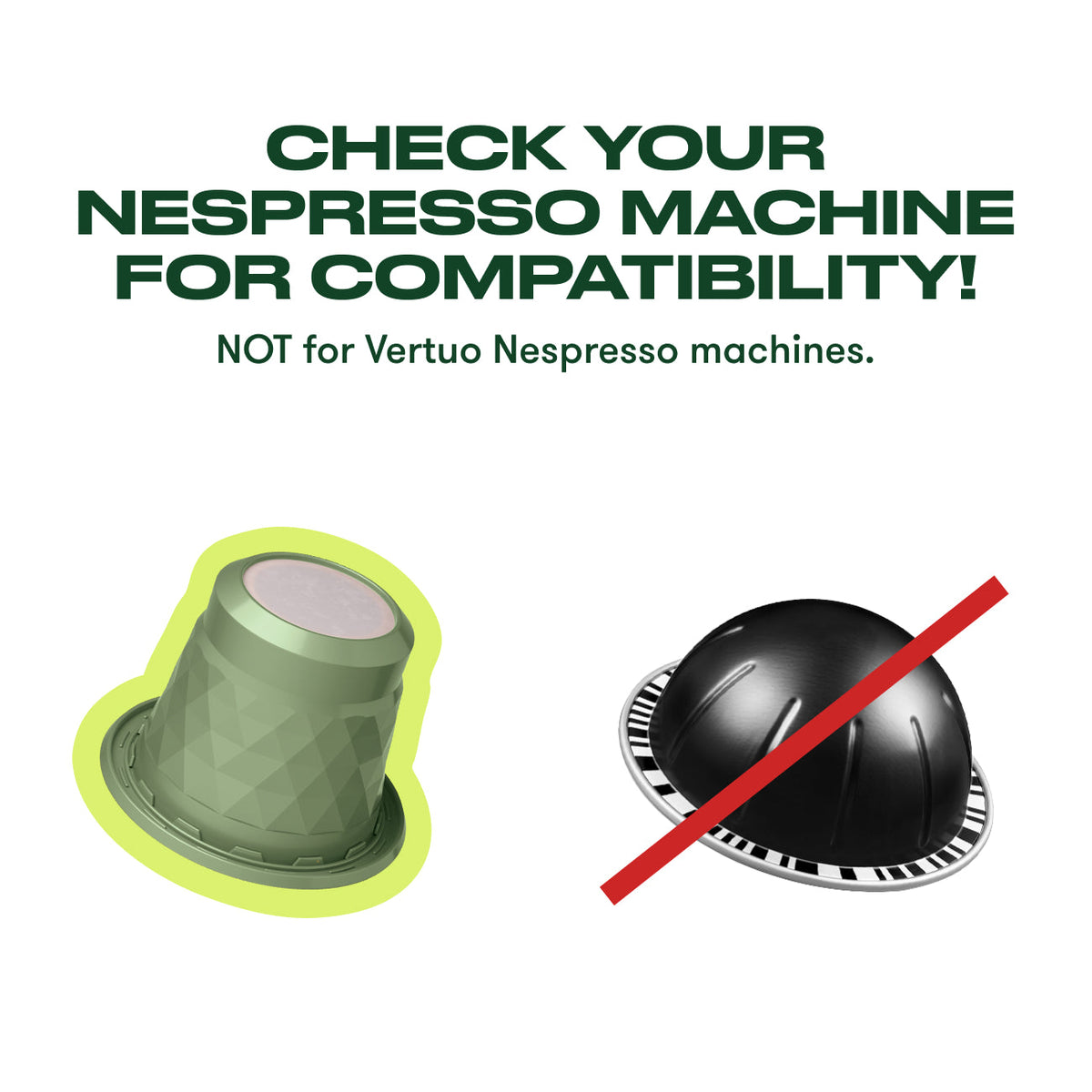 Mad Tea pods are compatible with Nespresso Original machines, not Vertuo